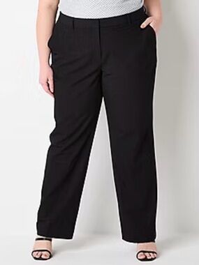 Worthington Classic Black Curvy Fit Dress Pants